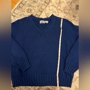 Vintage Blue V-Neck Sweater